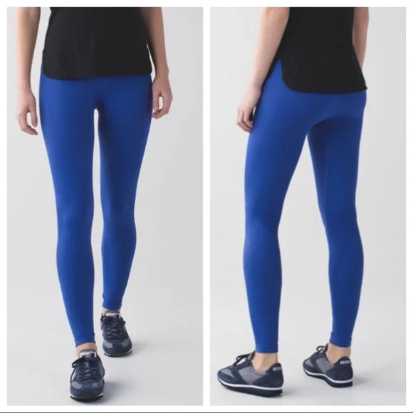 Lululemon Zone In Tight Size 4 Sapphire Blue Full length Leggings - Picture 1 of 16